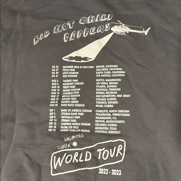 Red Hot Chili Peppers tour hoodie - Picture 7 of 10